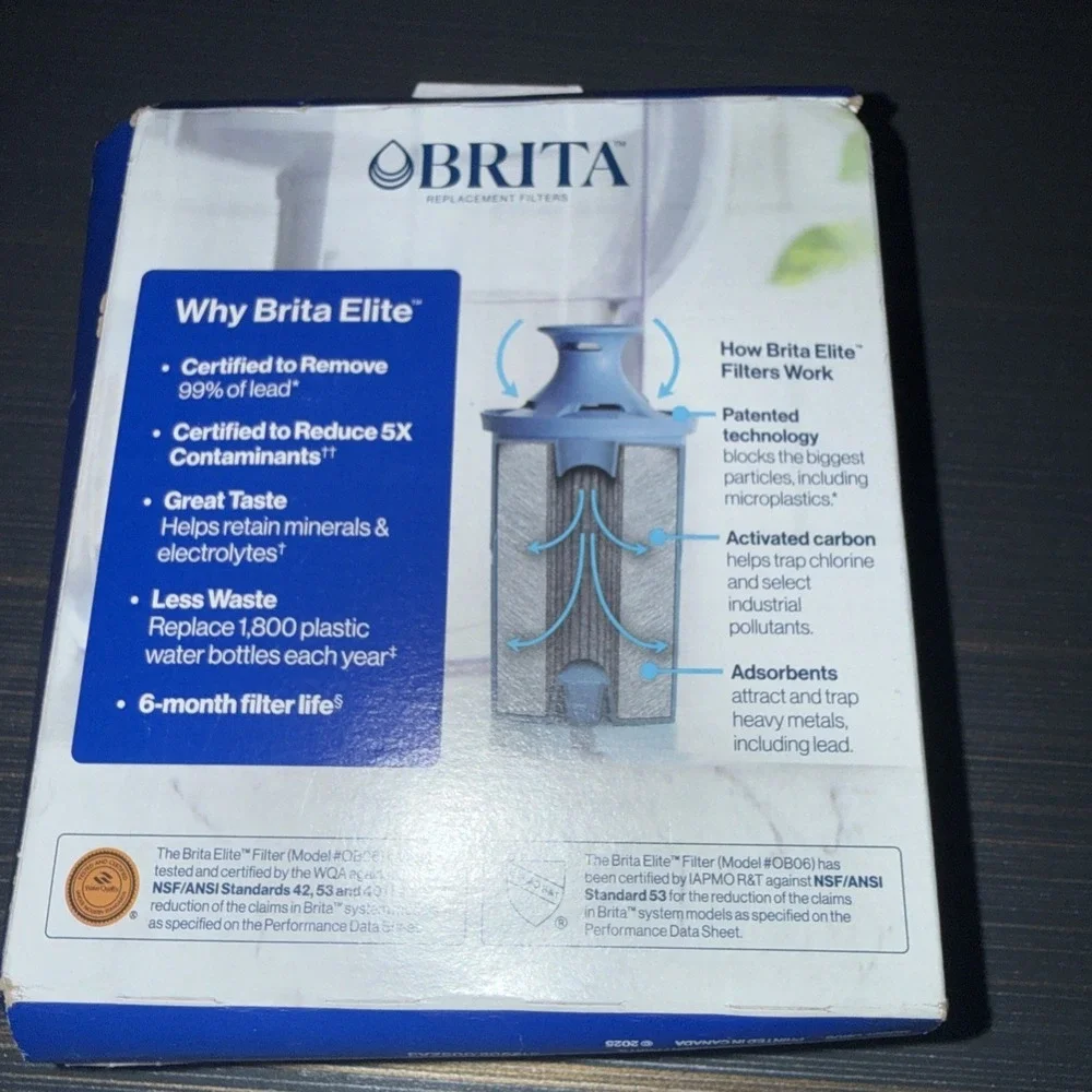 Brita Elite Replacement Filters for Brita Pitchers and Dispensers  2-Pack